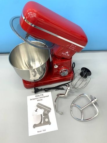 Планетарный миксер Сhef Machine 5л, 2200Вт/Тестомес для дома/Миксер с чашей