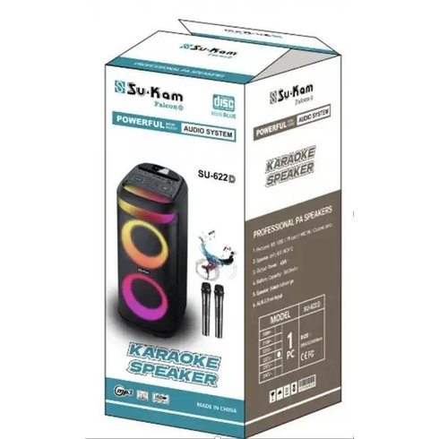Портативная акустическая колонка Bluetooth Su-Kam BT 622D/9487