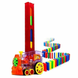 Конструктор игрушка-поезд домино, DOMINO Happy Truck sciries COLORS 60 деталей, Разноцветный