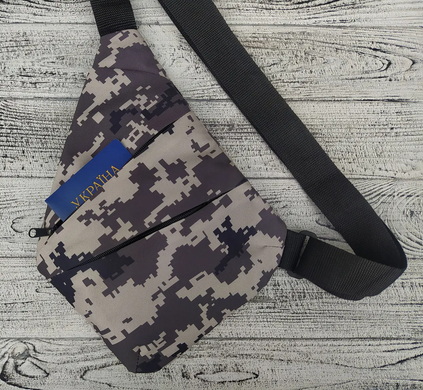 Мужская сумка мессенджер через плечо Cross Body 4634 мини рюкзак антивор для телефона ключей и документов Черный