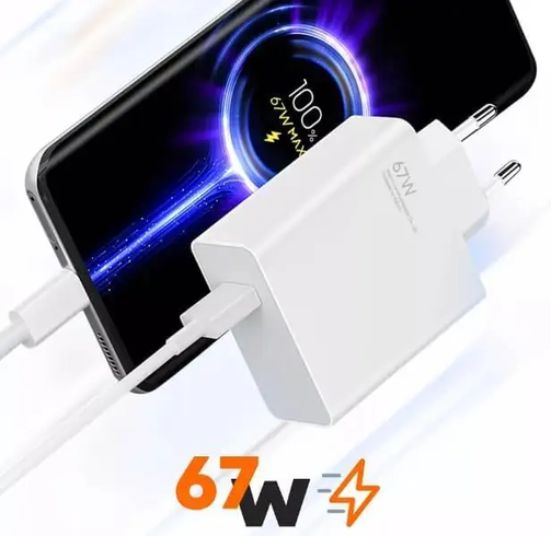 Адаптер USB з кабелем USB-TYPE C 67W / Комплект заряджання для телефону USB + Type-C