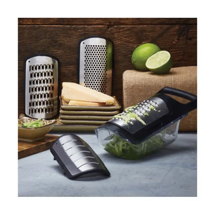Набор Терок Soft Touch Container Grater Set Терки 4в1, Черный