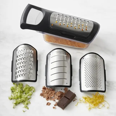 Набор Терок Soft Touch Container Grater Set Терки 4в1, Черный