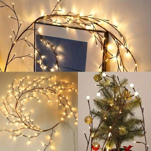 Гирлянда 1,5 м 144 LED, USB, 8 режимов, теплый свет