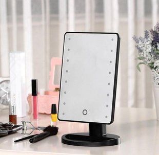 Зеркало с LED подсветкой для макияжа Magic MakeUp Mirror черное