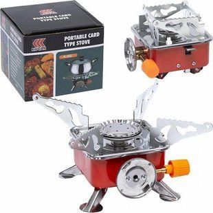 Газова плита для кемпінгу Portable Card Type Stove K-202 (червоний)