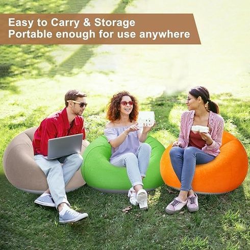 Надувное кресло-пуф Inflatable Sofa / Надувное кресло-мешок 110&times;110&times;85 см