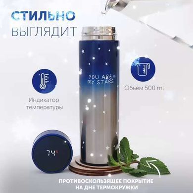 Термос розумний з датчиком температури Термокружка з сенсорним екраном, ассорти