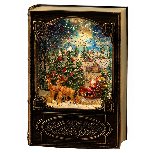 Музична новорічна книга нічник-світильник XMAS WDL 24023B Сніговик