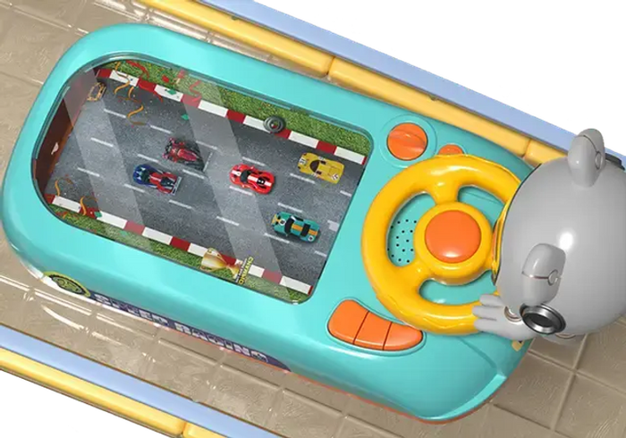 Игровой руль 661-8 Jiution / Симулятор вождение с игрушечными гонками