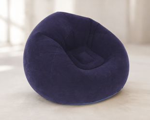 Надувное кресло-пуф Inflatable Sofa / Надувное кресло-мешок 110&times;110&times;85 см Фиолетовое