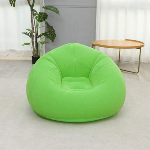 Надувное кресло-пуф Inflatable Sofa / Надувное кресло-мешок 110&times;110&times;85 см Зеленый