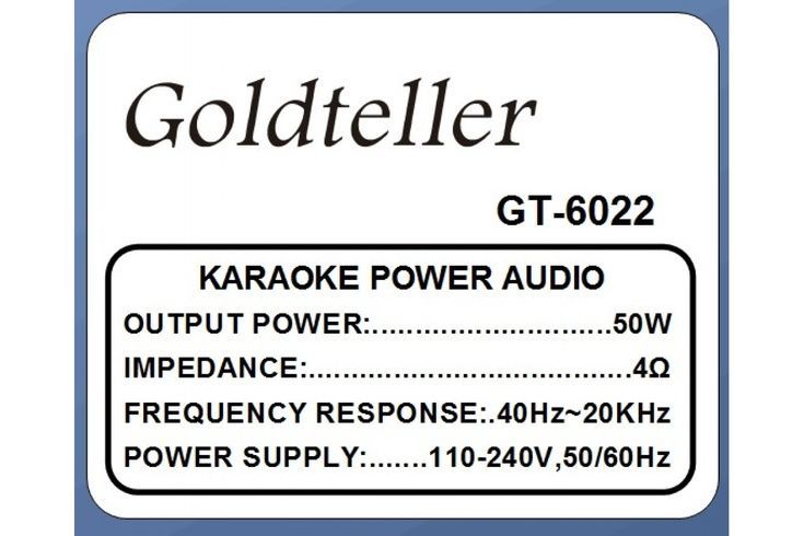 Акустическая система Goldteller GT-6020