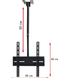 Крепление для телевизора V-STAR 26"-55" потолочное, Черный