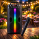 Портативна бездротова Bluetooth колонка-караоке TTD-2806 RGB-підсвічування, мікрофон, пульт ДК