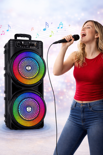 Колонка Bluetooth Wireless Speaker TTD-2807 / Портативная караоке-колонка с RGB-подсветкой