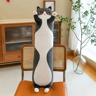 Мягкая Игрушка Кот Длинний 70см Подушка Обнимашка Черный