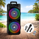 Колонка Bluetooth Wireless Speaker TTD-2807 / Портативна караоке-колонка з RGB-підсвічуванням