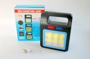 Фонарь переносной Led solar light YX-605COB аккумуляторный с солнечной панелью