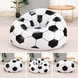 Надувное кресло-пуф Inflatable Sofa / Надувное кресло-мешок 110&times;110&times;85 см Черно-белый