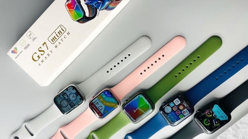 рожевий Смарт-годинник Smart Watch GS7 MINI 41 мм, Фітнес годинник з тонометром та пульсоксиметром