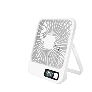 Портативний вентилятор з регулюванням на 180&deg; та дисплеєм USB White