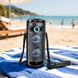 Колонка KTS-2432 Bluetooth / Караоке-система с двумя динамиками и беспроводным микрофоном / Портативная акустика с LED подсветкой