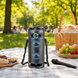 Колонка KTS-2432 Bluetooth / Караоке-система с двумя динамиками и беспроводным микрофоном / Портативная акустика с LED подсветкой
