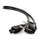 Кабель питания шнур для ноутбука Cable for laptop POWERCORD 1,5м, Черный
