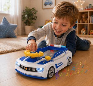Детский симулятор вождения / Игровой гоночный симулятор Adventure Racing Car 6608E Голубой
