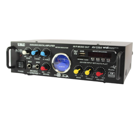 Стерео підсилювач звуку AMP-339 BT з караоке