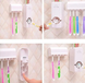 Держатель-диспенсер для зубной пасты и щеток Toothbrush sterilizer автоматический, Белый