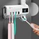 Держатель-диспенсер для зубной пасты и щеток Toothbrush sterilizer автоматический, Белый