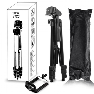 Штатив металлический универсальный для телефона и фотоаппарата Tripod 3120 портативный трипод 0,35-1.02м, Черный