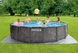 Каркасный бассейн Intex 26742, 457 x 122 см + фильтр-насос + лестница + тент + подстилка