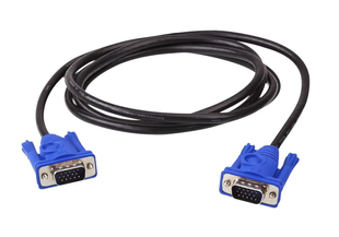Кабель VGA VGA 1.5м для монітора GBX, Черный