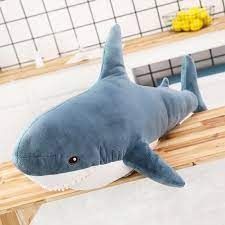 Дитяча м'яка плюшева антистрес іграшка-подушка обіймашка Shark Doll "Акула" 40 см