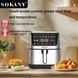 Аэрофритница электрическая Sokany SK-10066 Электрическая фритюрница без масла с таймером / Аэрогриль 9.5 л 2400 Вт