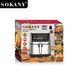 Аэрофритница электрическая Sokany SK-10066 Электрическая фритюрница без масла с таймером / Аэрогриль 9.5 л 2400 Вт